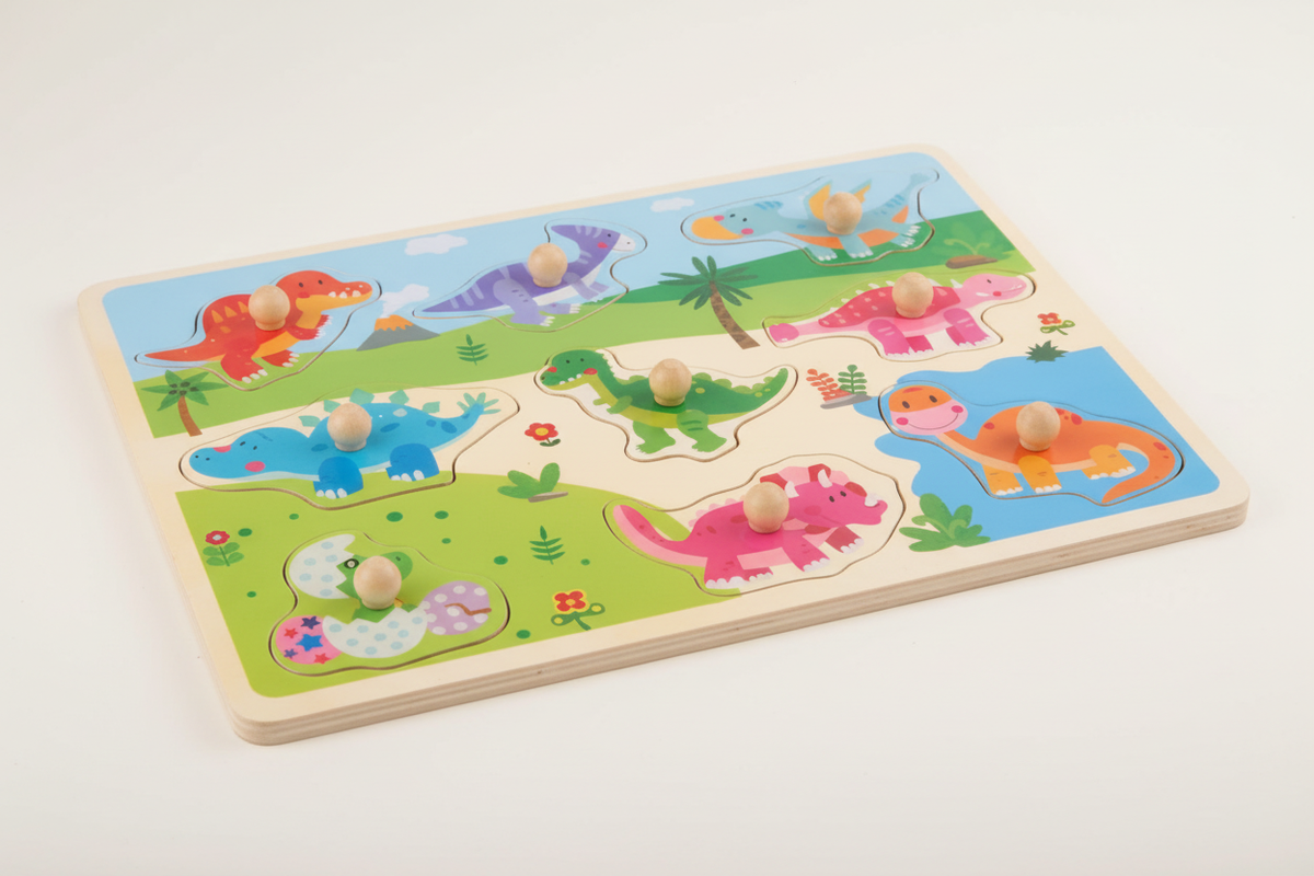 houten puzzel dinosaurus