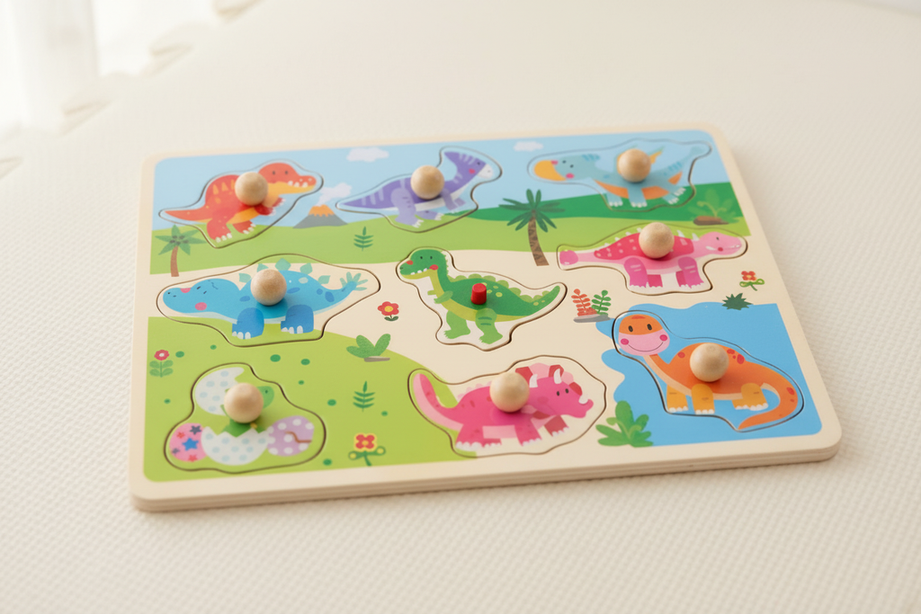 houten puzzel dinosaurus