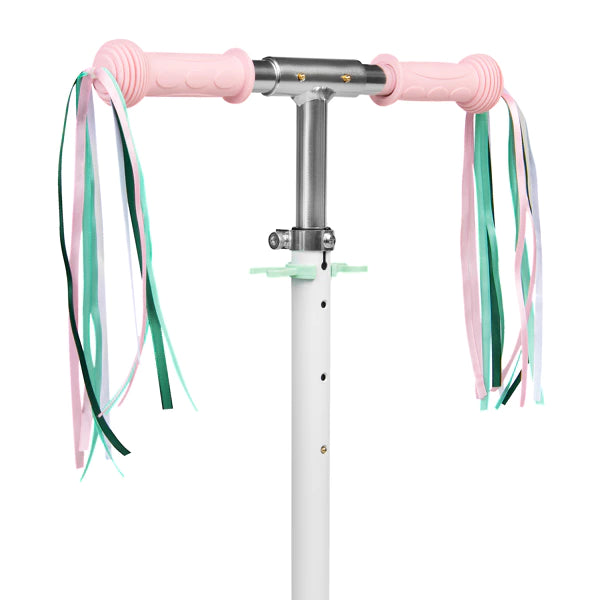 Spokey DUKE Kinderstep - Wit / Roze / Groen - 125mm wielen