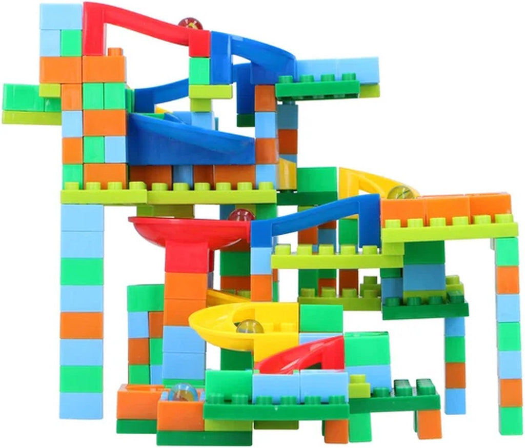 Eddy Toys Knikkerbaan - 248-Delig - met Knikkers - Kunststof - Rood, Geel, Groen, Blauw, Oranje