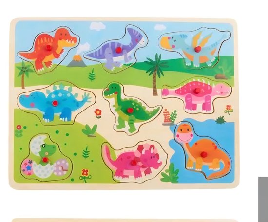 houten puzzel dinosaurus