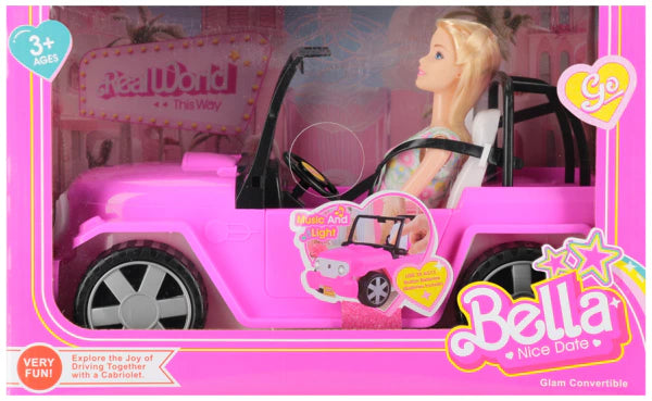 Bella Poppenauto met geluid/licht