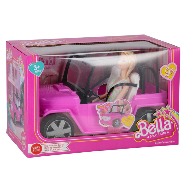 Bella Poppenauto met geluid/licht